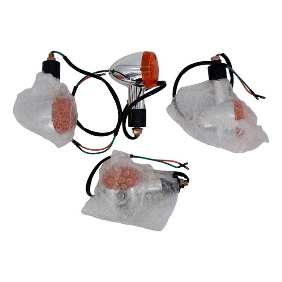 Turn Signal Lights with Wiring, Amber, 4 pieces - Picture 1 of 5